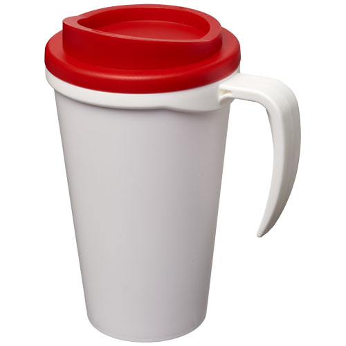 Mug isolant 350 ml promotionnel Americano® Blanc / Rouge